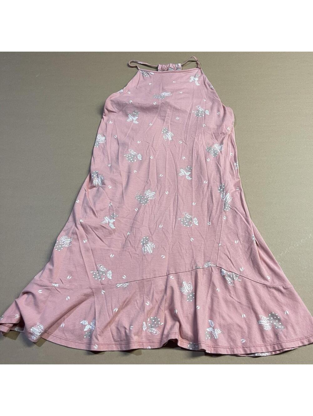 Patagonia Alpine Valley Woman's Pink Gray White Floral Knit Dress Sz XS